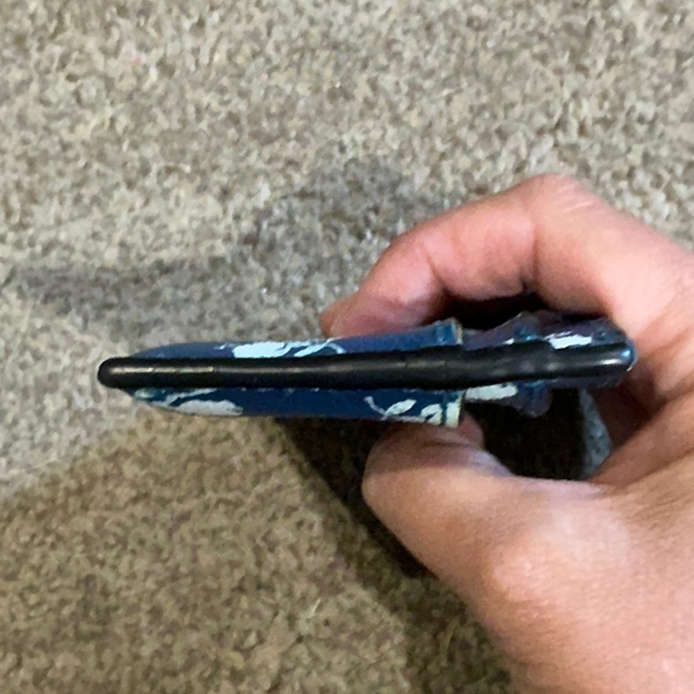 Coach Navy Floral Card Holder - Picture 5 of 8